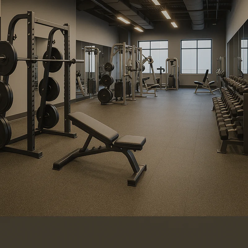 Rubber Flooring in GYM