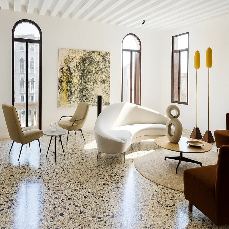 Terrazzo Flooring in Living Room