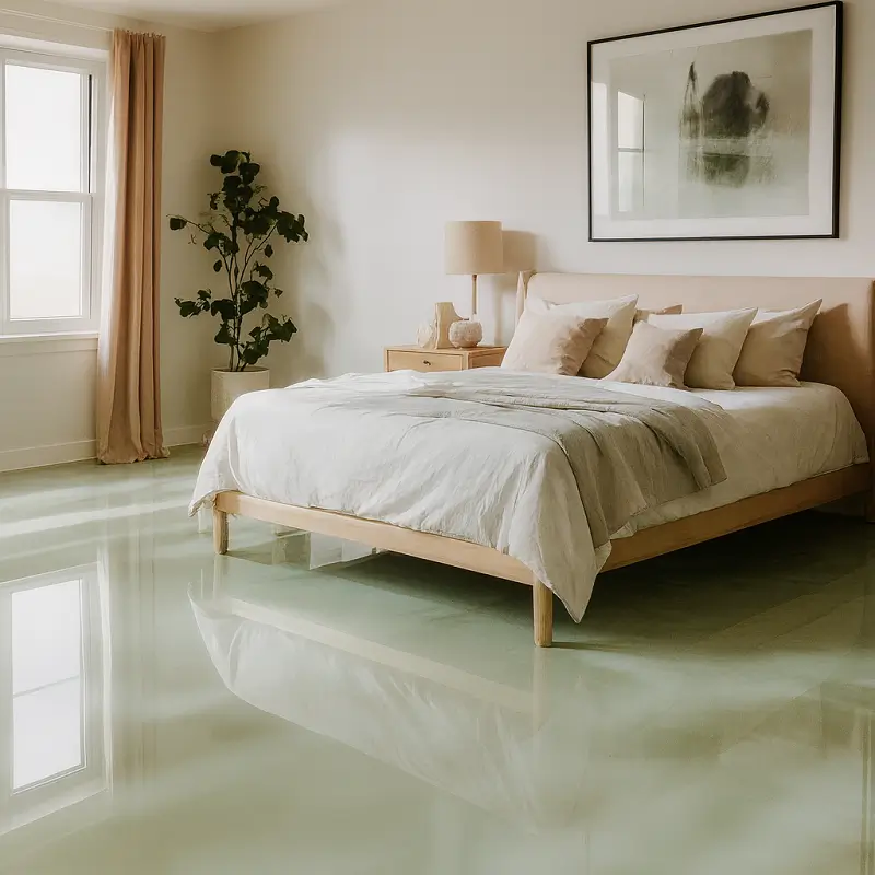 Epoxy Flooring in Bedroom