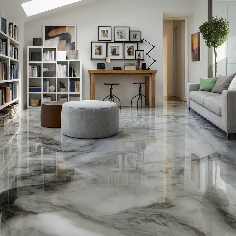 Epoxy Flooring in Living Room