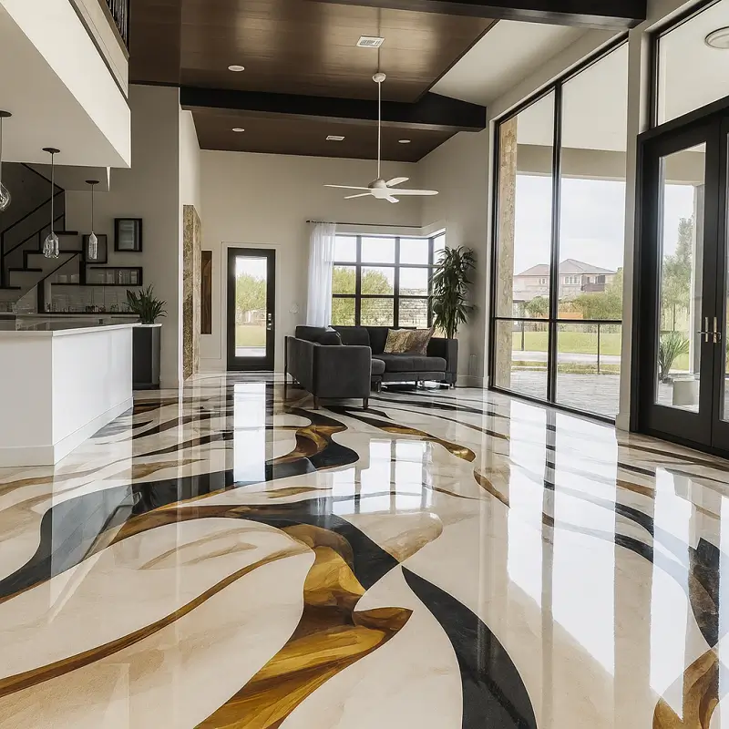 Epoxy Flooring in Living Room