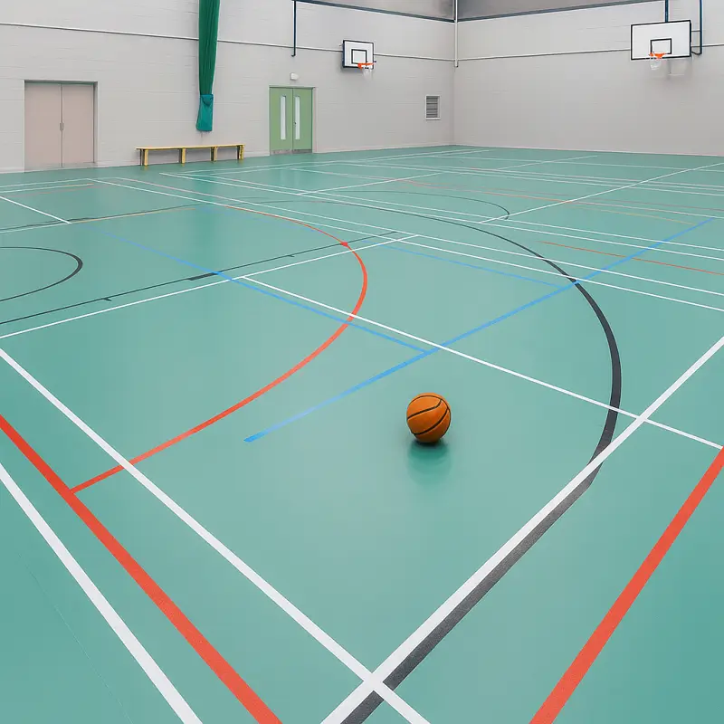 Sports Vinyl Flooring in Indoor Sports Courts