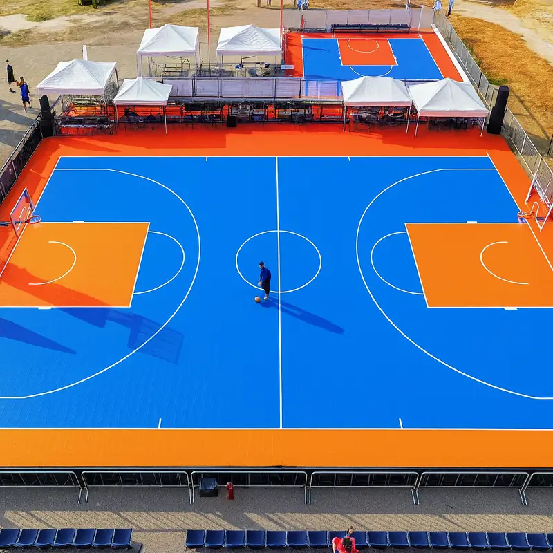 Sports Vinyl Flooring in Outdoor Sports Courts