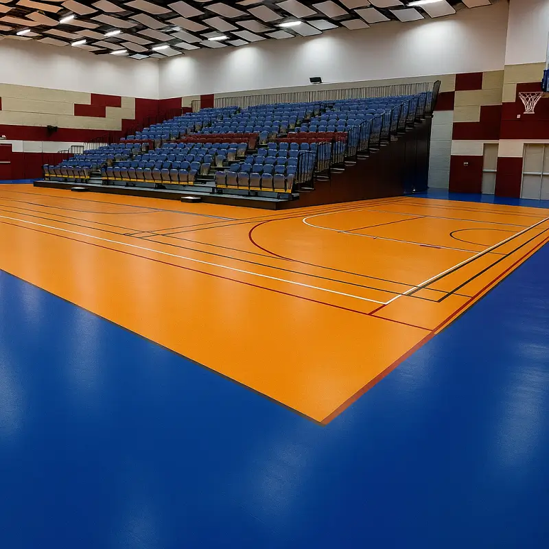 Sports Vinyl Flooring in School Sports Hall