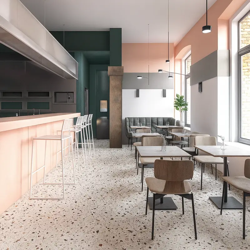 Terrazzo Tiles in Restaurant